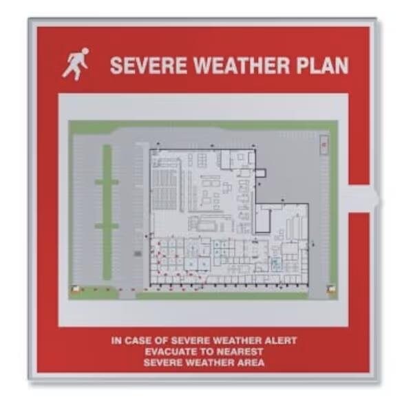 Accuform SAFETY SIGN SEVERE WEATHER MAP DTA303 DTA303 - main